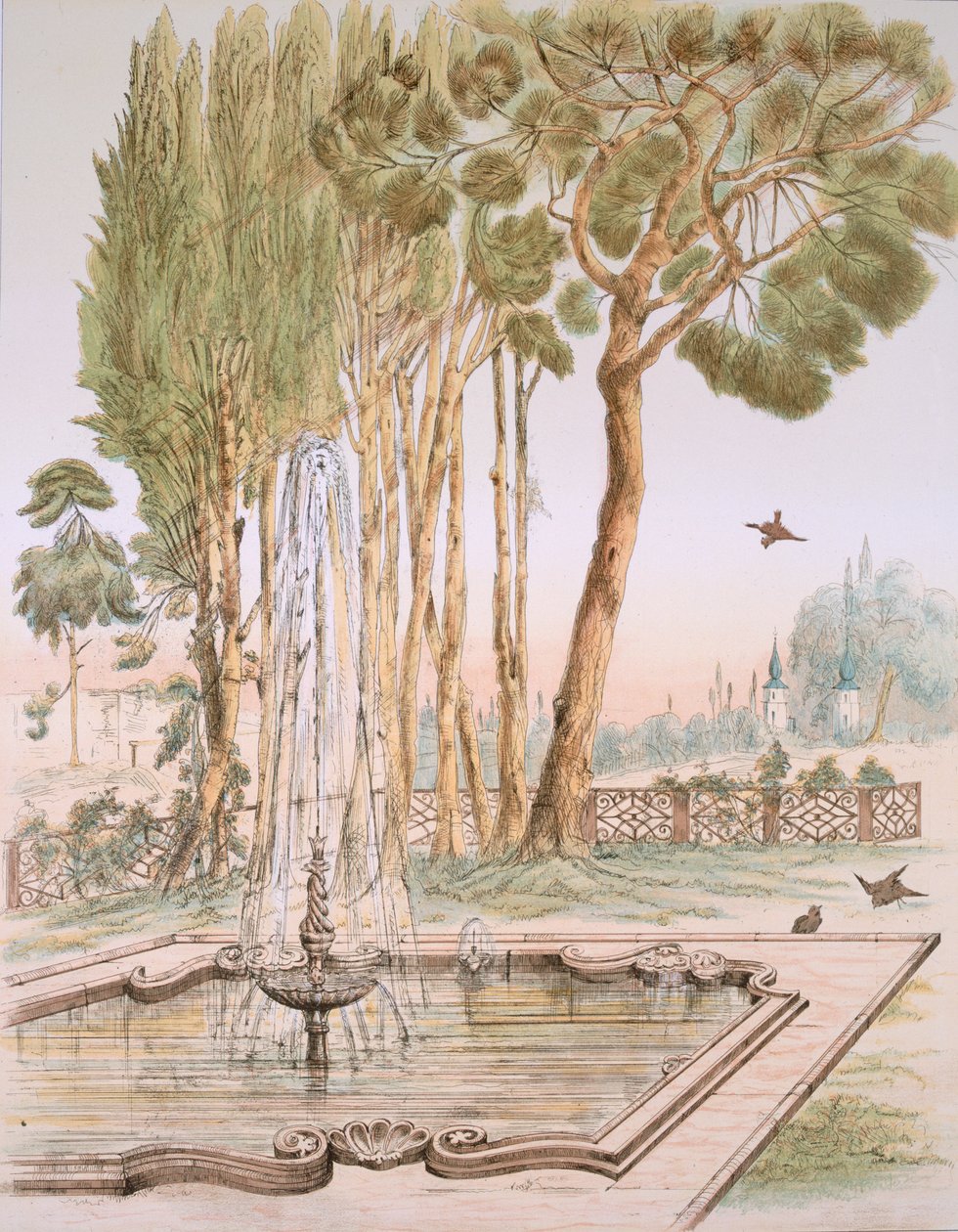 Un jardin en Turquie, 19ème siècle - A. de Beaumont
