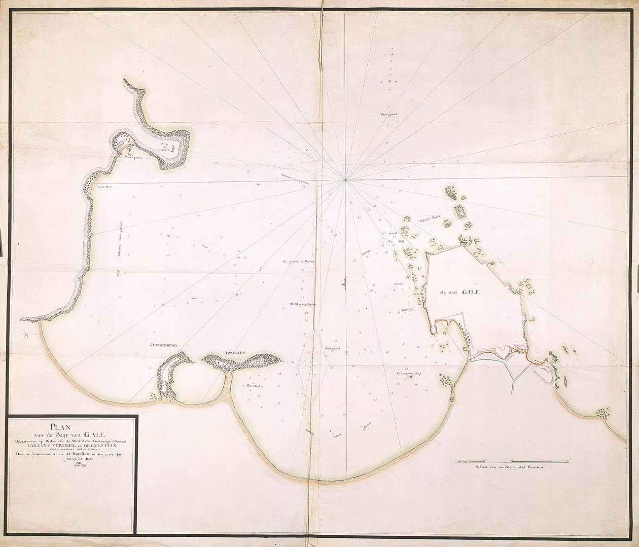 Plan de la baie de Gale - A.A. Buijskes