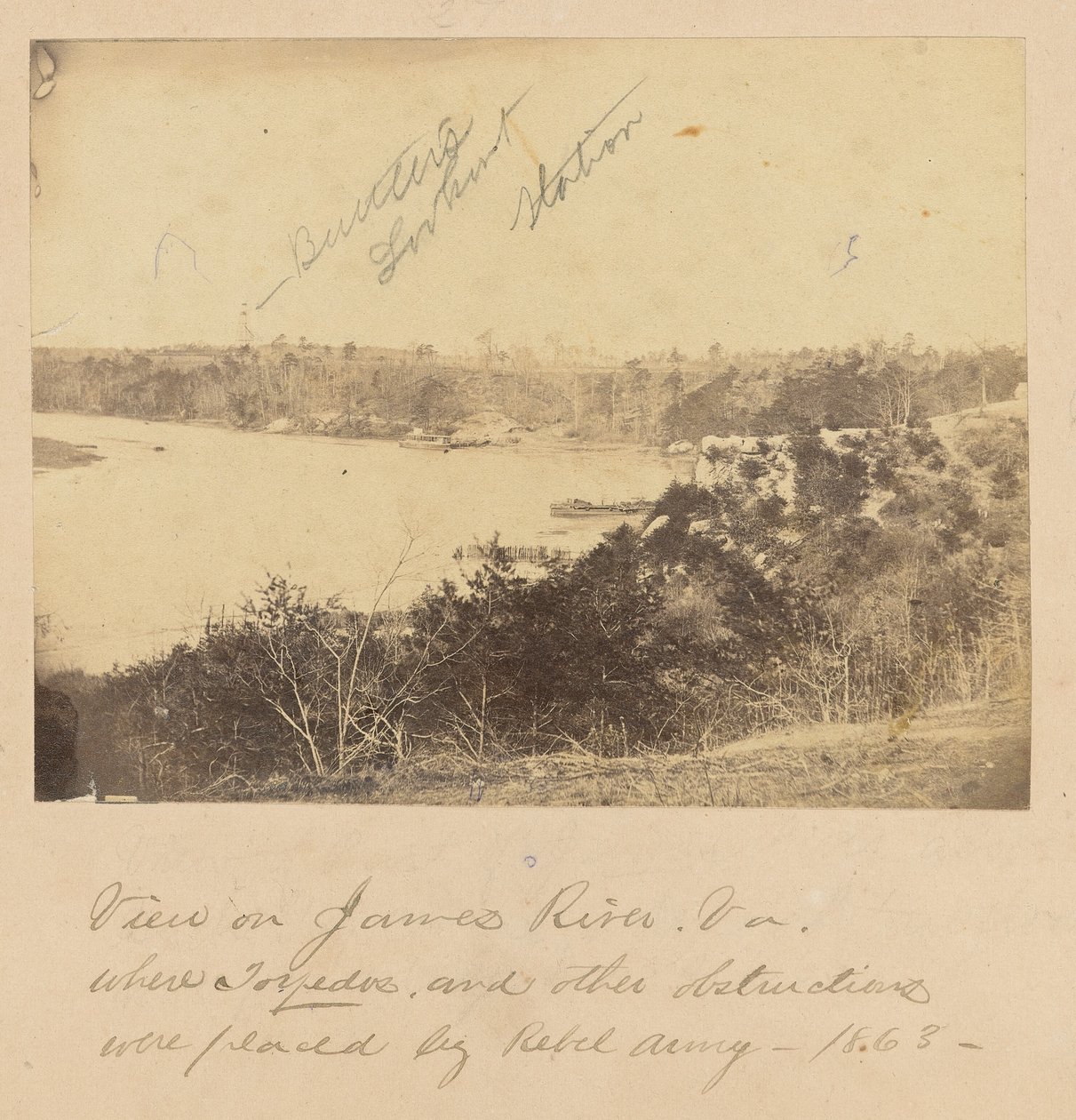 Vue sur la rivière James, Virginie - A.J. Russell