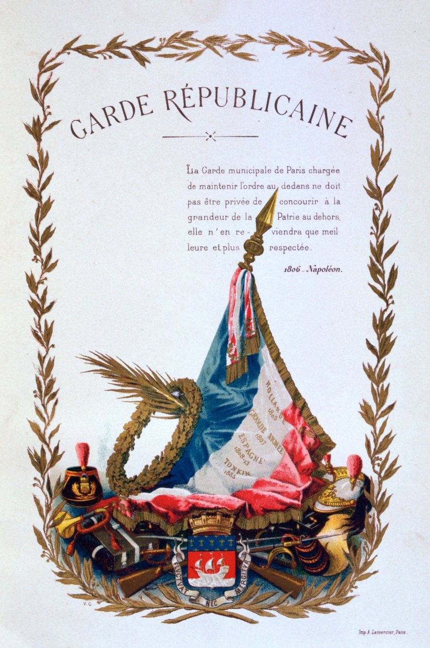 Garde Républicaine, 1887 - A. Lemercier