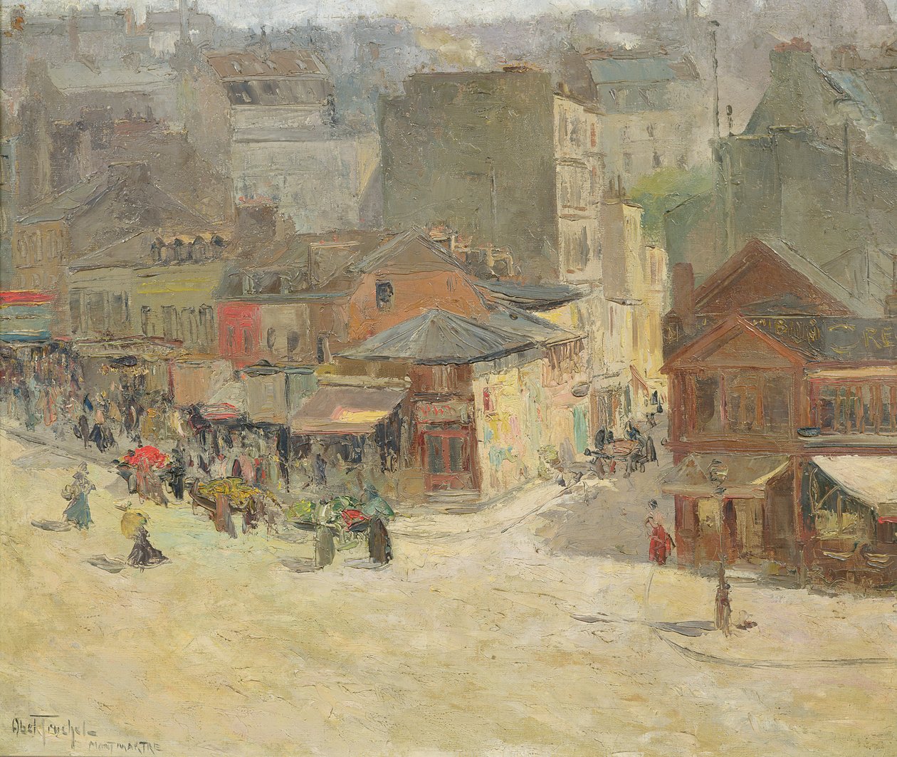 Scène de rue à Montmartre - Abel Truchet