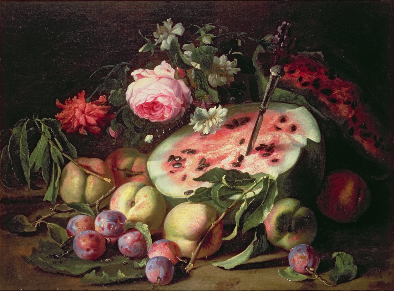 Nature morte avec une pastèque - Abraham Brueghel