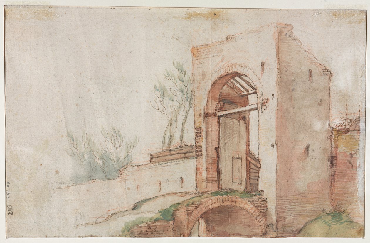 Pont et porte (verso) - Abraham Bloemaert