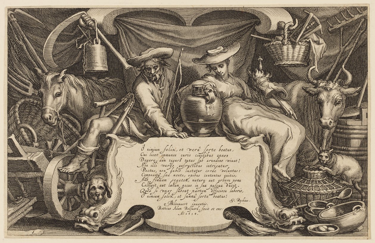 Page de titre, "La série de la ferme et du paysage" - Abraham Bloemaert