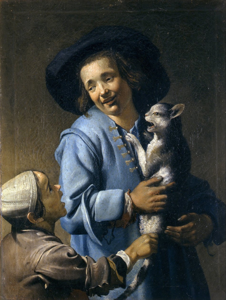 Jeunes jouant avec le chat, 1620-1625 - Abraham Bloemaert