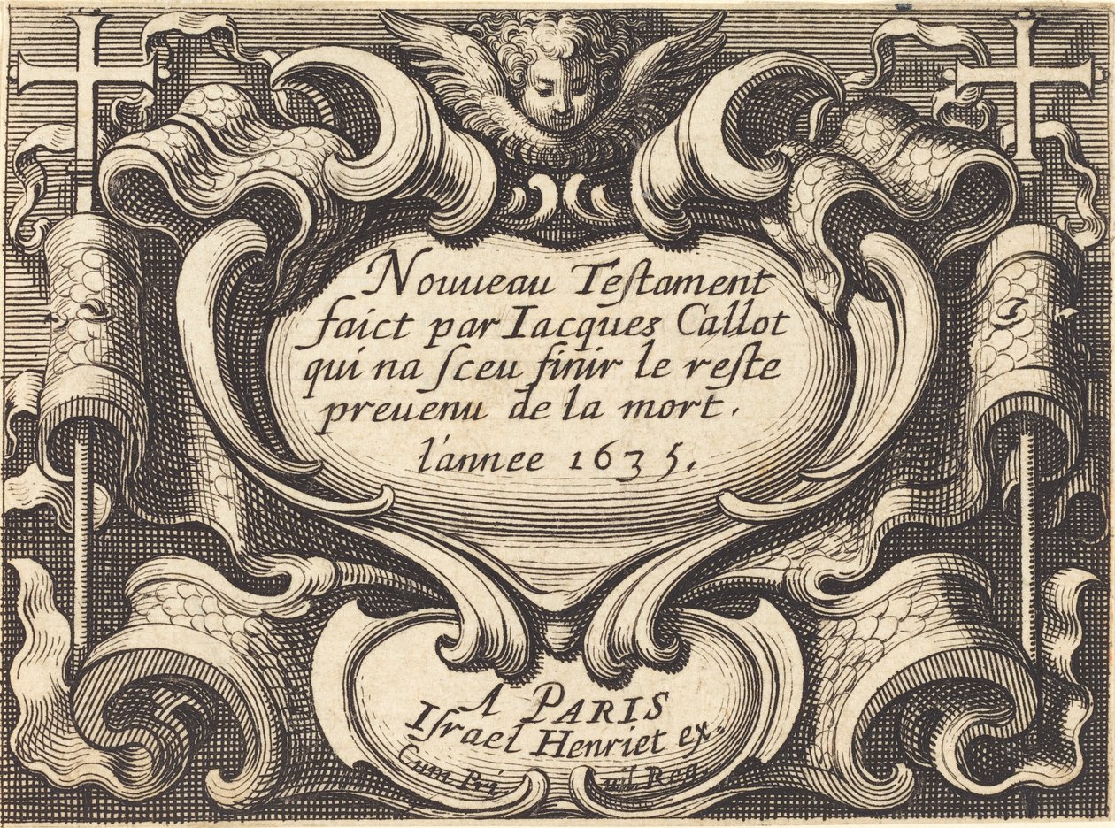 Frontispice pour "Le Nouveau Testament" de Callot - Abraham Bosse