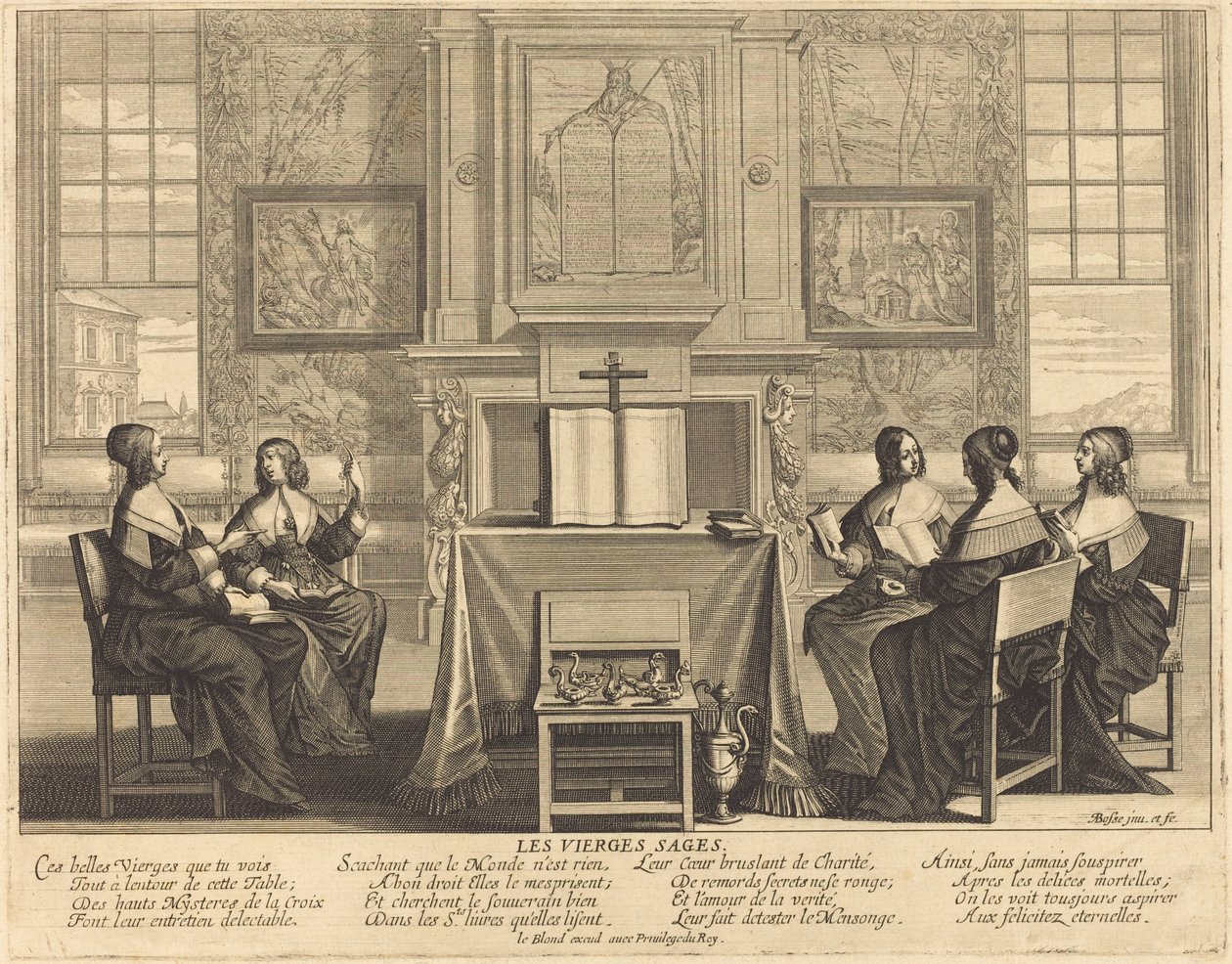 Les Vierges sages en prière - Abraham Bosse