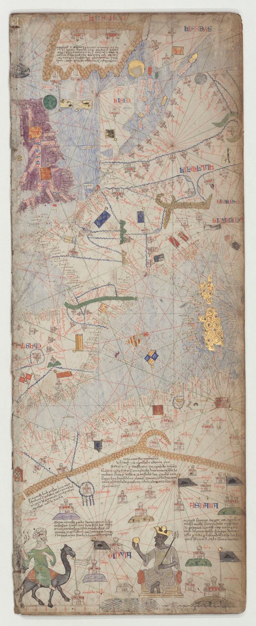 Atlas catalan, Feuille 6, 1375 - Abraham Cresques