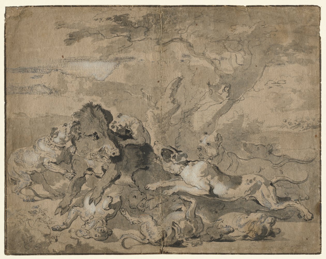 Chasse au Sanglier - Abraham Hondius