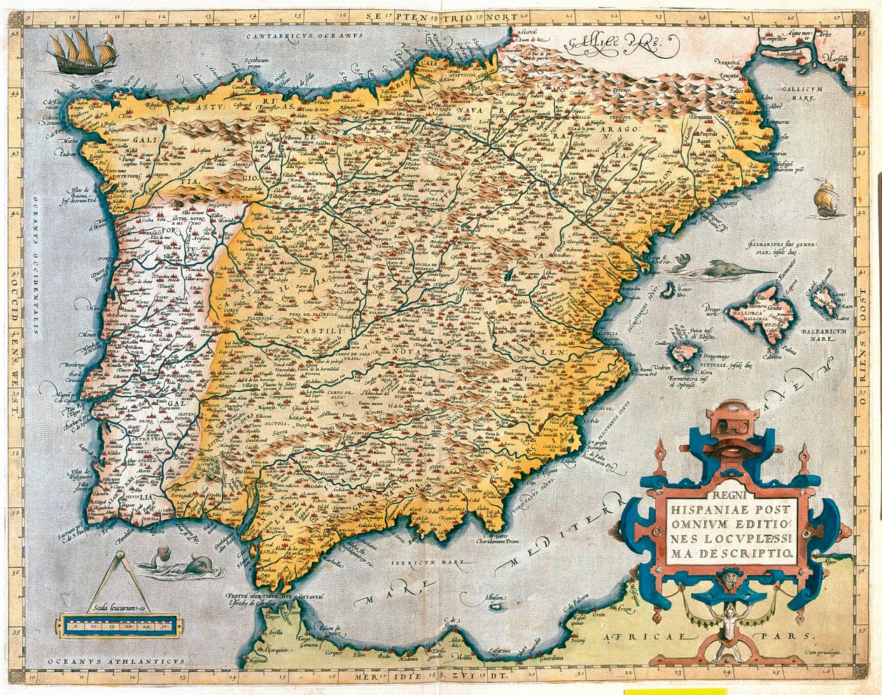 Espagne, Portugal - Abraham Ortelius
