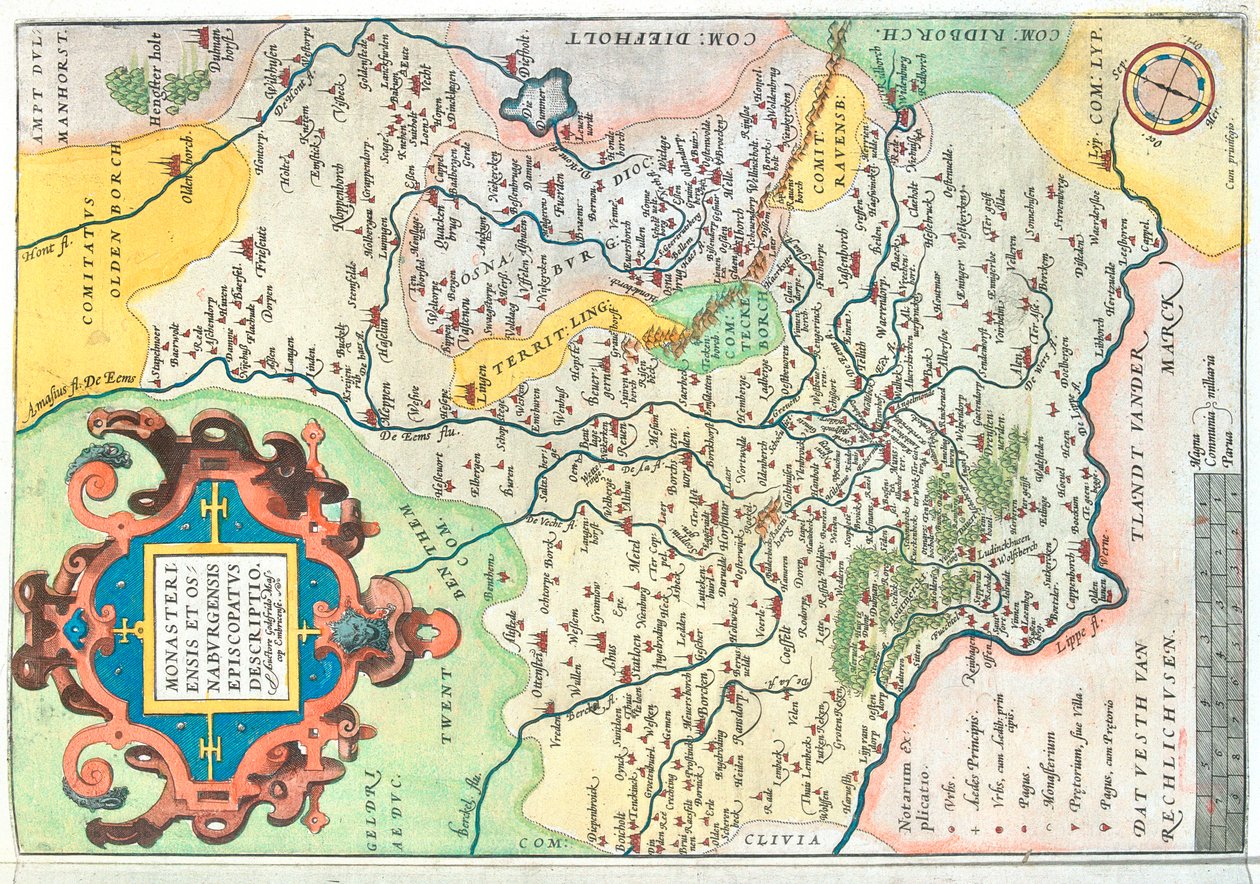 État : Rhénanie du Nord-Westphalie, Basse-Saxe, Allemagne - Abraham Ortelius