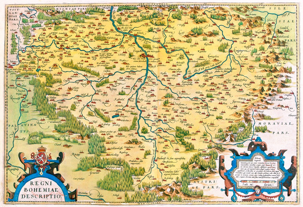 Ouest de la République tchèque, Allemagne (état : Bavière, Saxe) - Abraham Ortelius