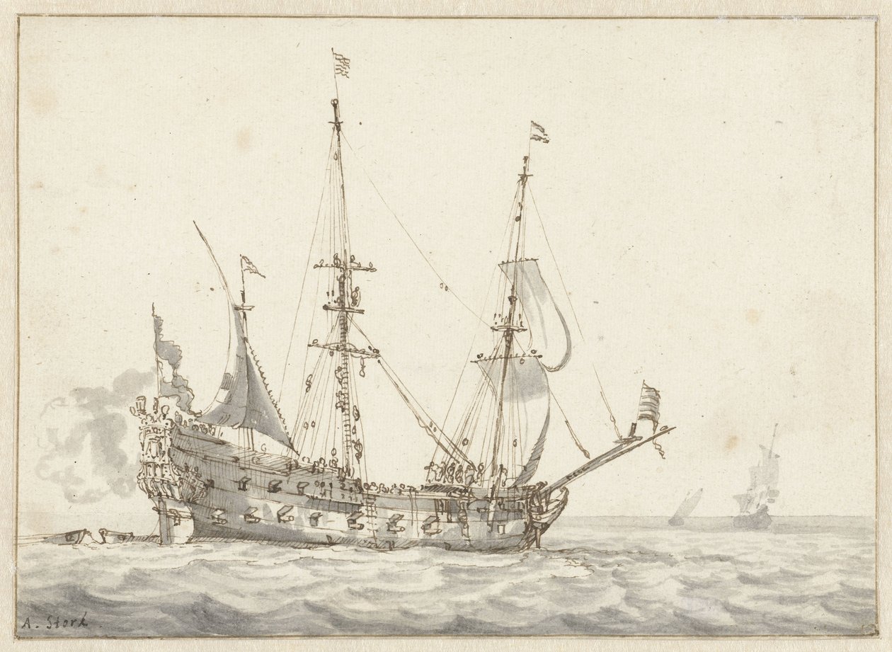 Navire de guerre hollandais - Abraham Storck