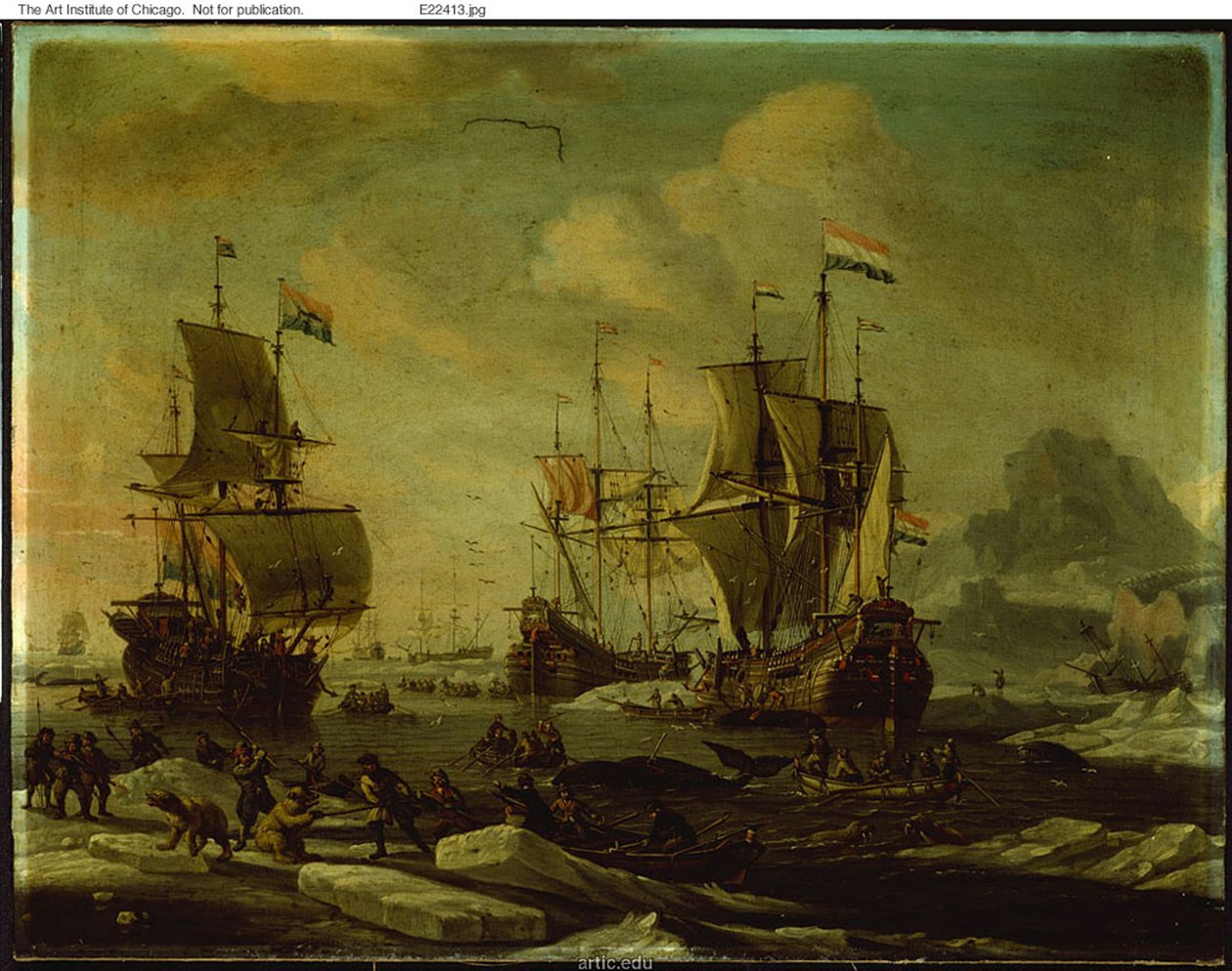 La flotte baleinière néerlandaise - Abraham Storck