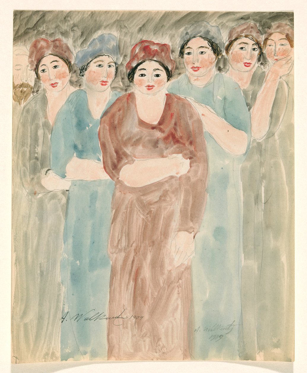 Femmes debout - Abraham Walkowitz