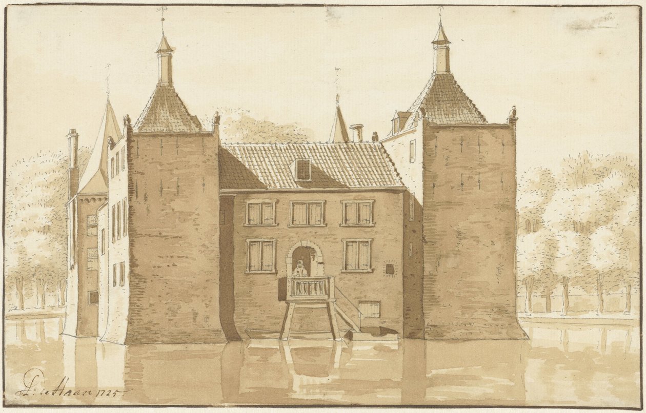 Maison Ilpenstein, Ilpendam, vue de derrière - Abraham de Haen (II)
