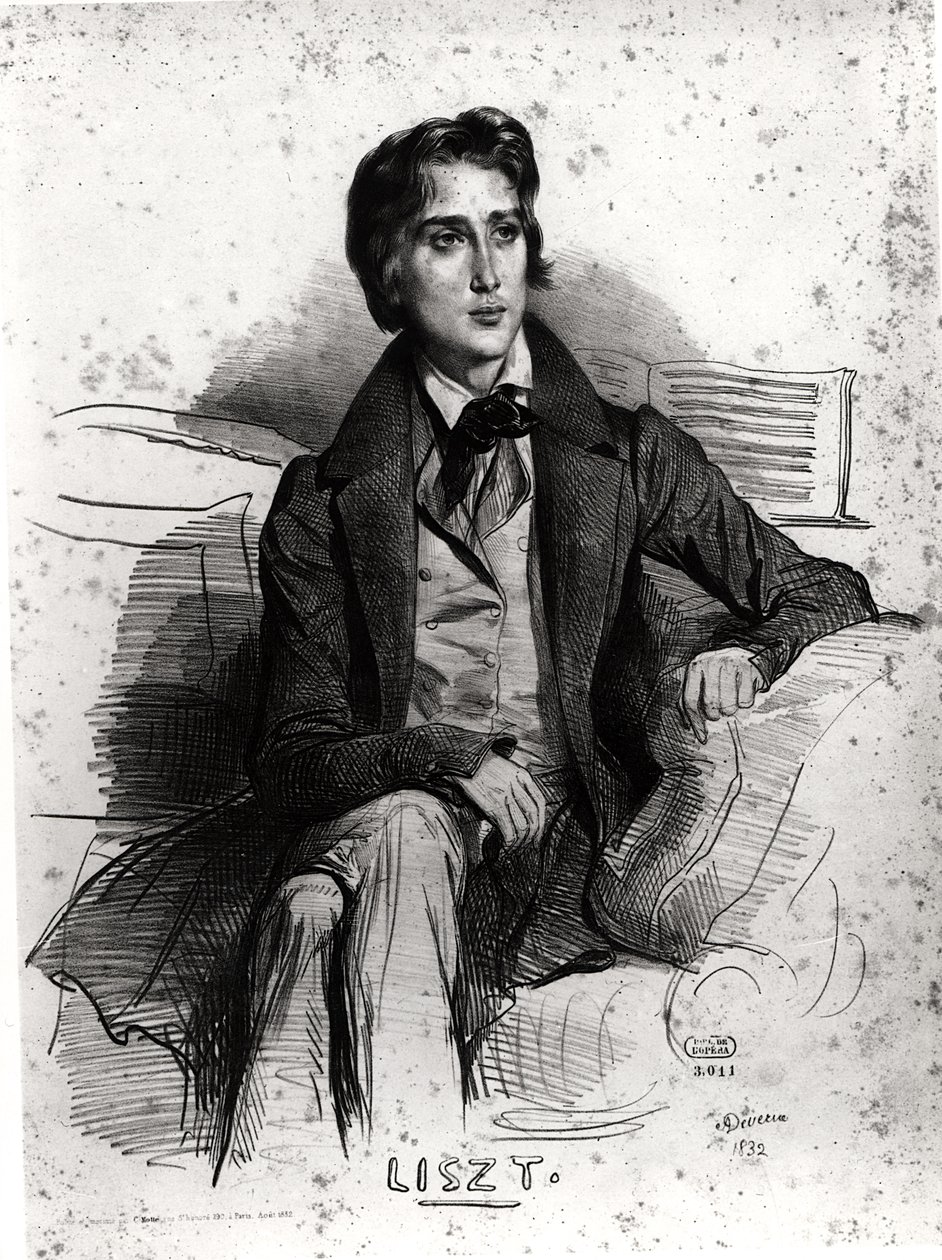 Portrait de Franz Liszt (1811-86) août 1832 - Achille Devéria