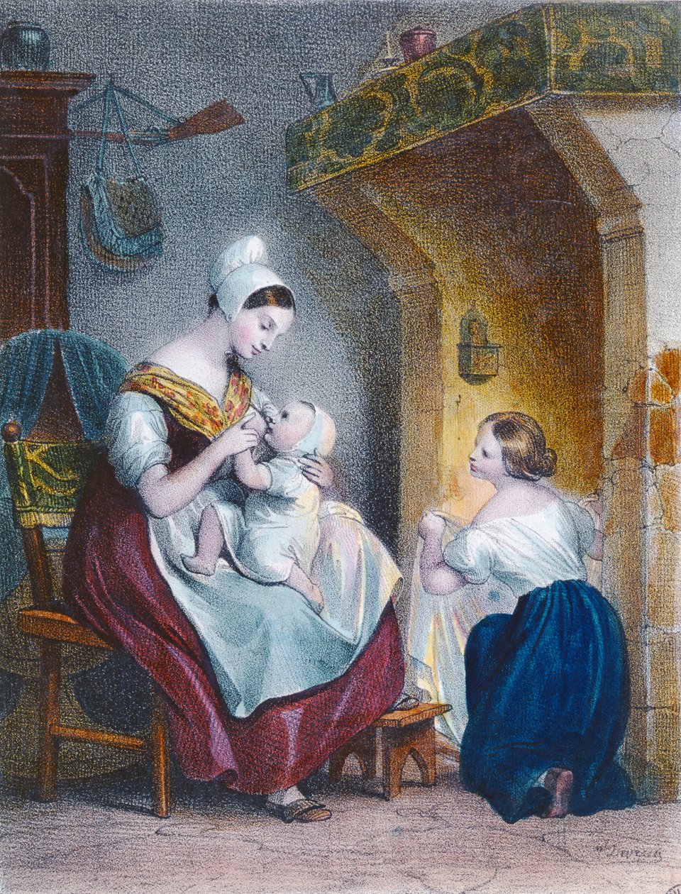 La Nourrice - Achille Devéria