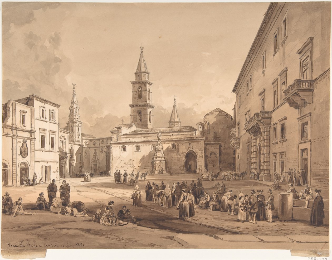 La Place Principale à Andria - Achille Vianelli
