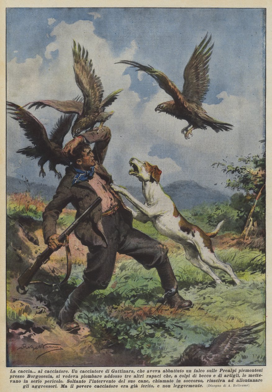 La chasse au chasseur - Achille Beltrame