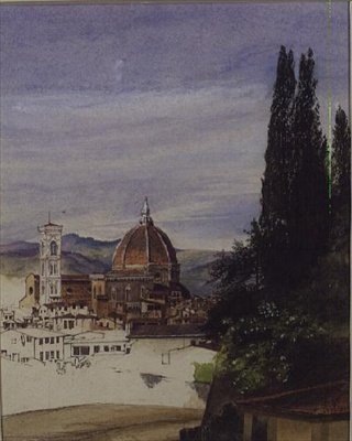 Florence depuis les jardins de Boboli (inachevé) - Ada Dundas