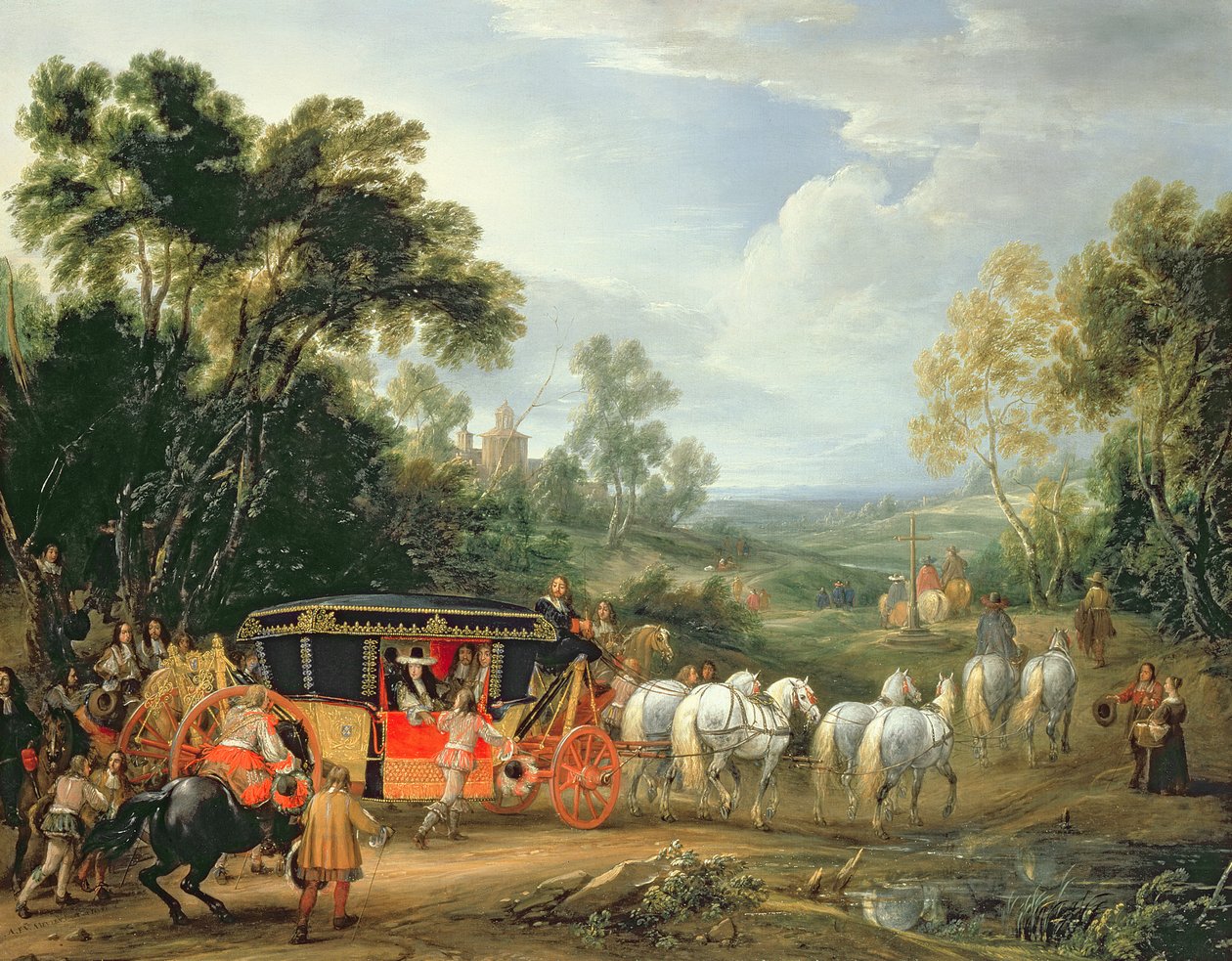 Louis XIV (1638-1715) dans son carrosse d