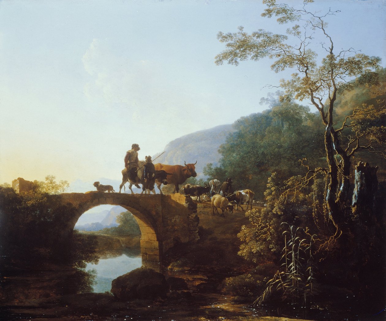 Pont dans un Paysage Italien - Adam Pynacker