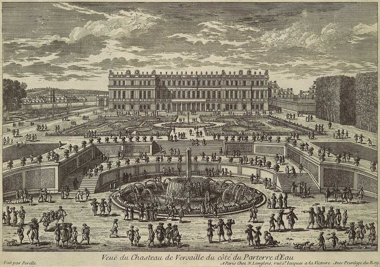 Vue de Versailles, façade du jardin - Adam Perelle