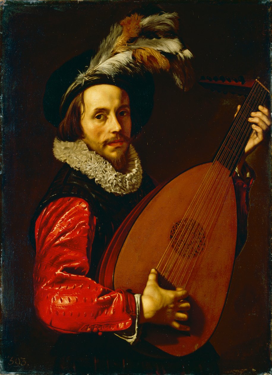 French : Le joueur de luth The lute player - Adam de Coster