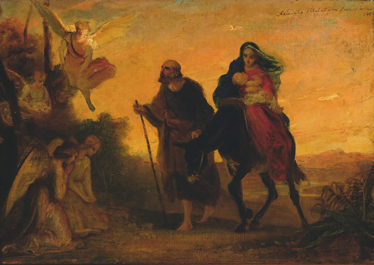 La fuite en Égypte, 1862 - Adeodato Malatesta or Malatesti