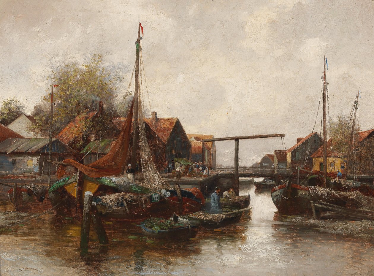 Dans le port - Adolf Kaufmann