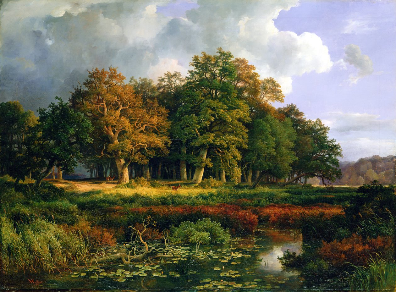 Le Stangenmuhlengrund dans le Sachsenwald, 1852 - Adolf Vollmer