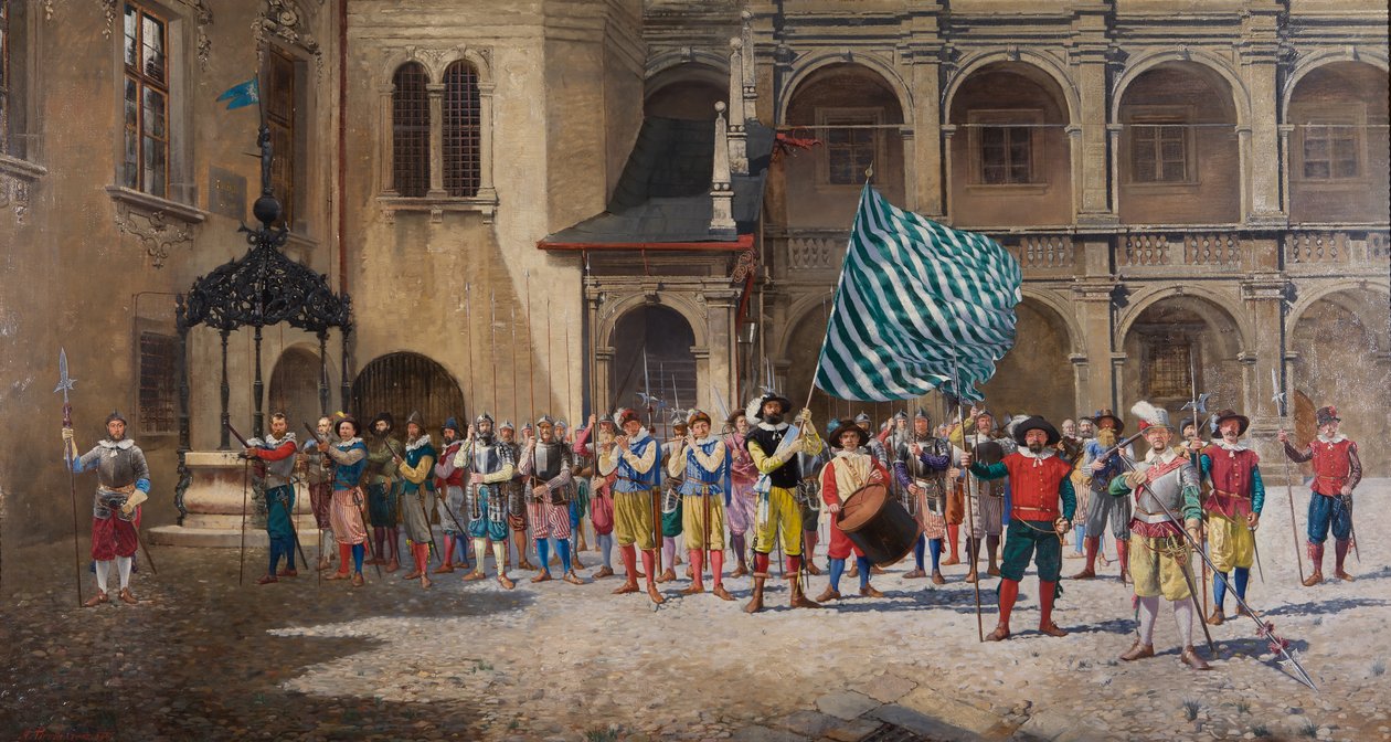 Landsknecht et porte-drapeau - Adolf Pirsch