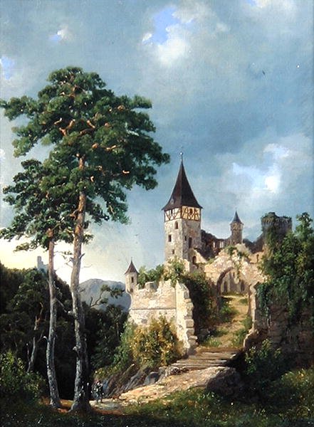 Château dans les Montagnes - Adolf Rudolf Holtzhaub