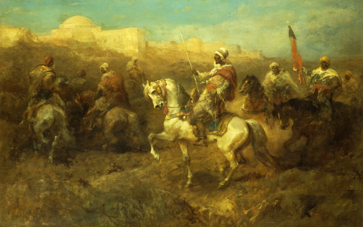 Cavaliers arabes en marche - Adolf Schreyer