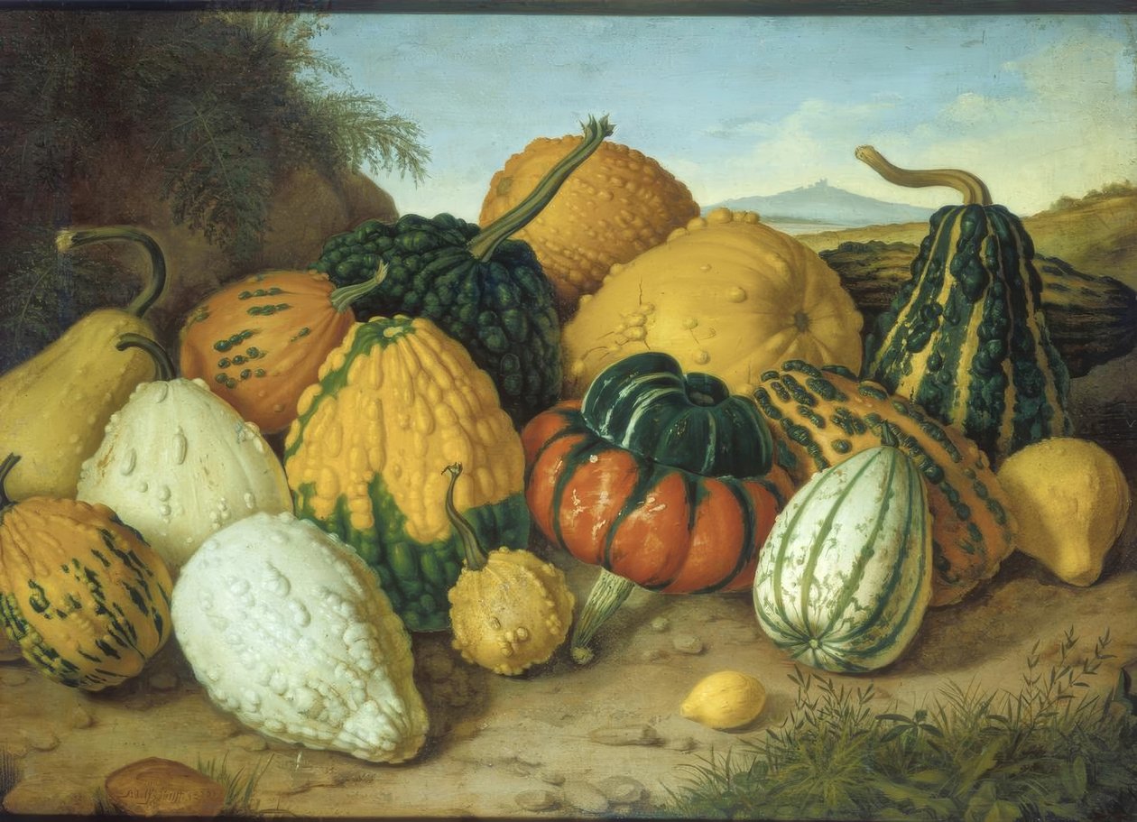 Grande nature morte avec citrouilles - Adolf Senff