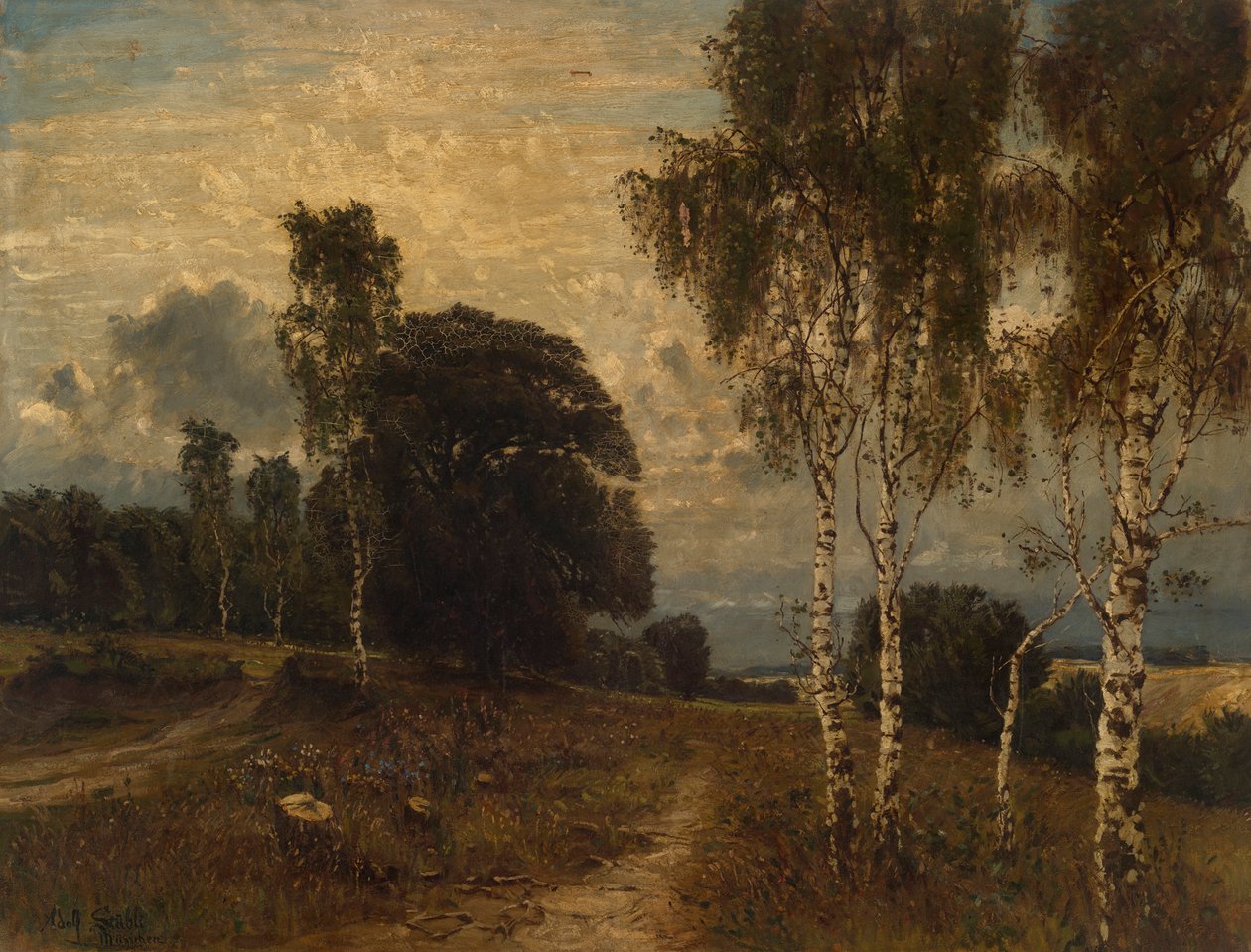 Bouleaux au lac Ammersee - Adolf Stabli