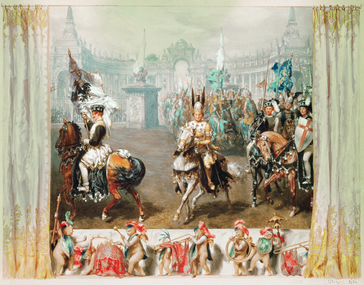 Tournoi de chevaliers, 1854 - Adolph Menzel