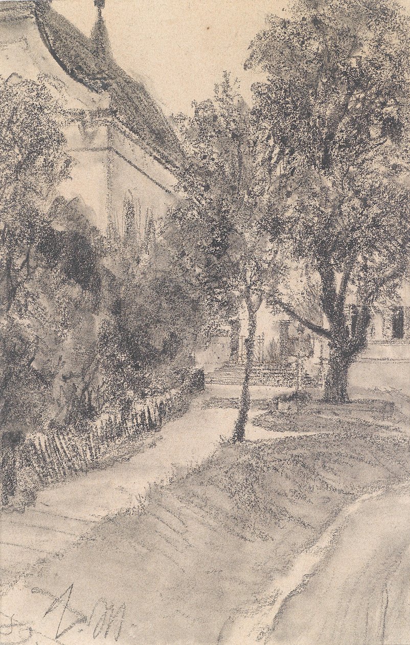 Chemin de promenade vers une maison le long d