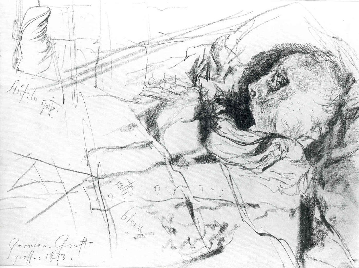 Crâne et bottes - Adolph Menzel