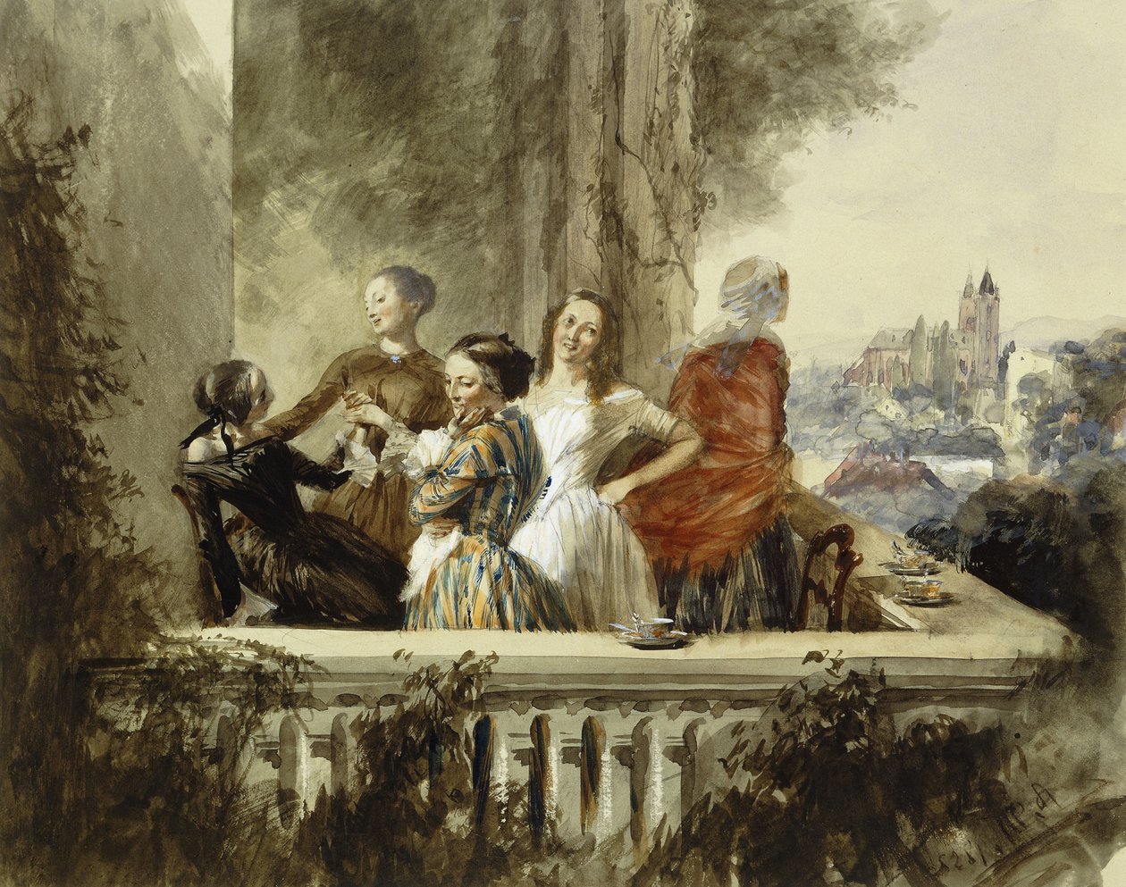 En plein air, 1852 - Adolph Menzel