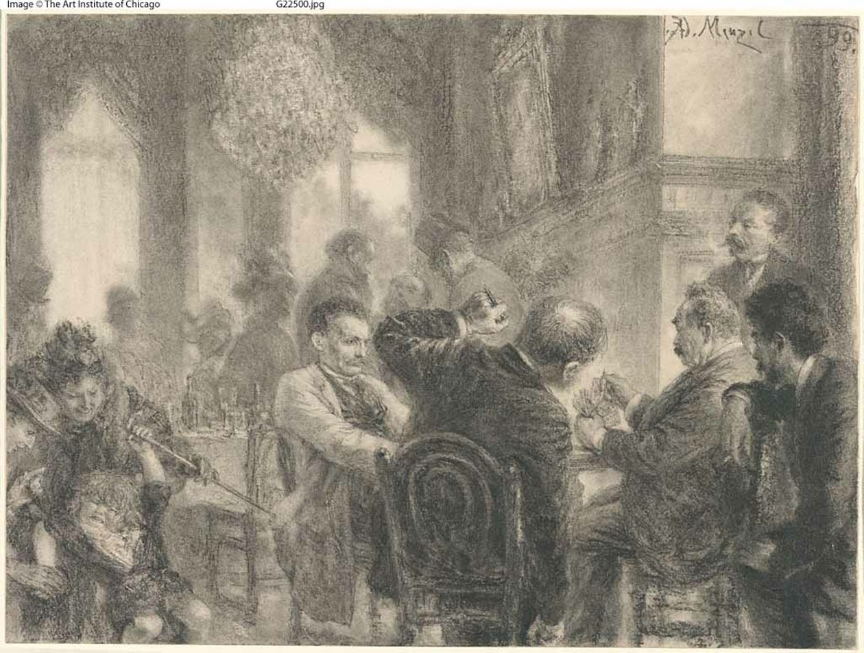 Le jeu de cartes - Adolph Menzel