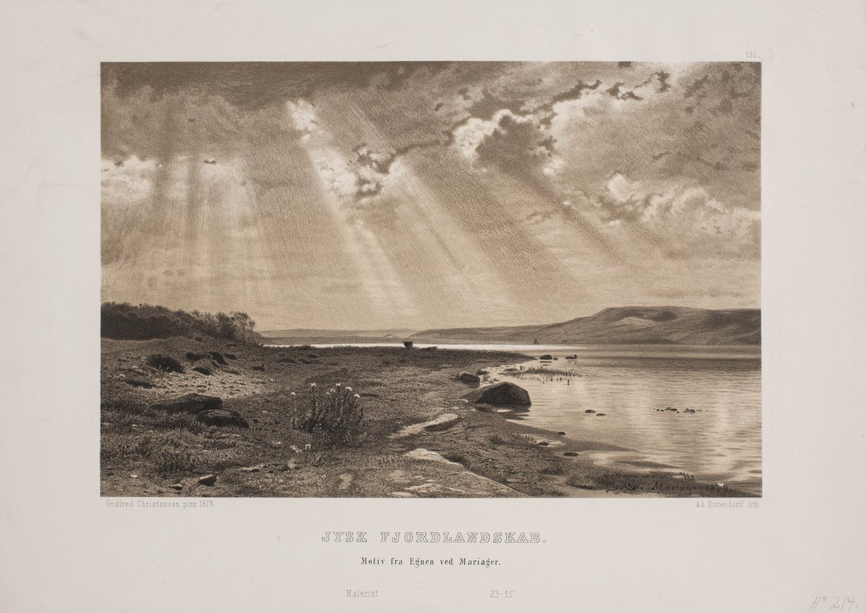 Paysage de fjord du Jutland - Johan Adolph Kittendorff