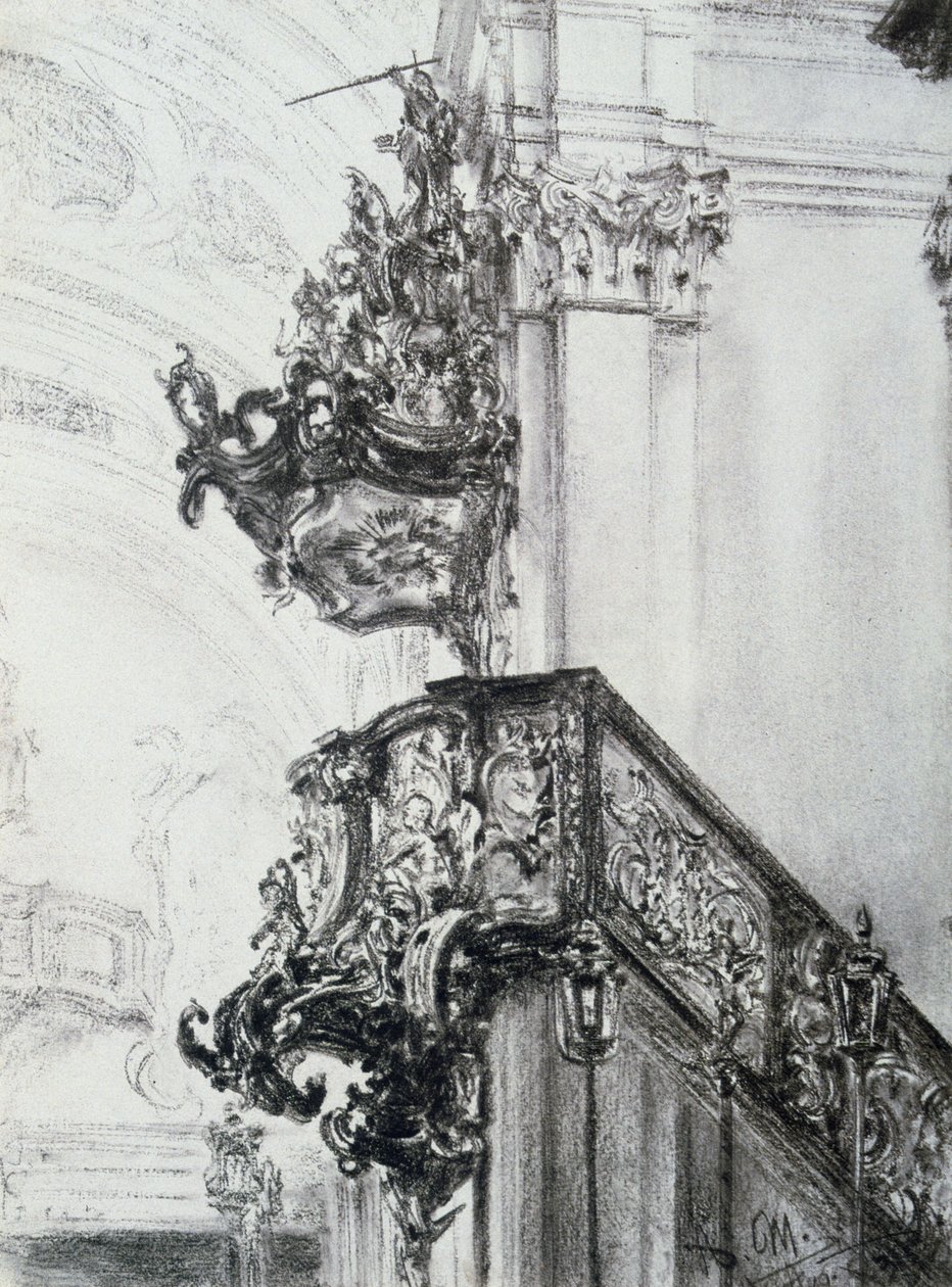 Étude architecturale, 1830-1905 - Adolph Menzel