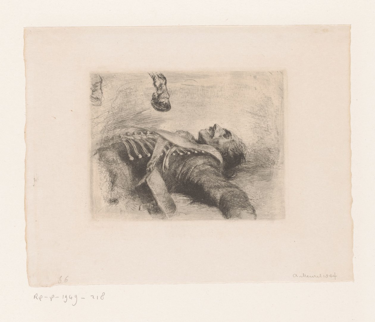 Hussard mort - Adolph Menzel