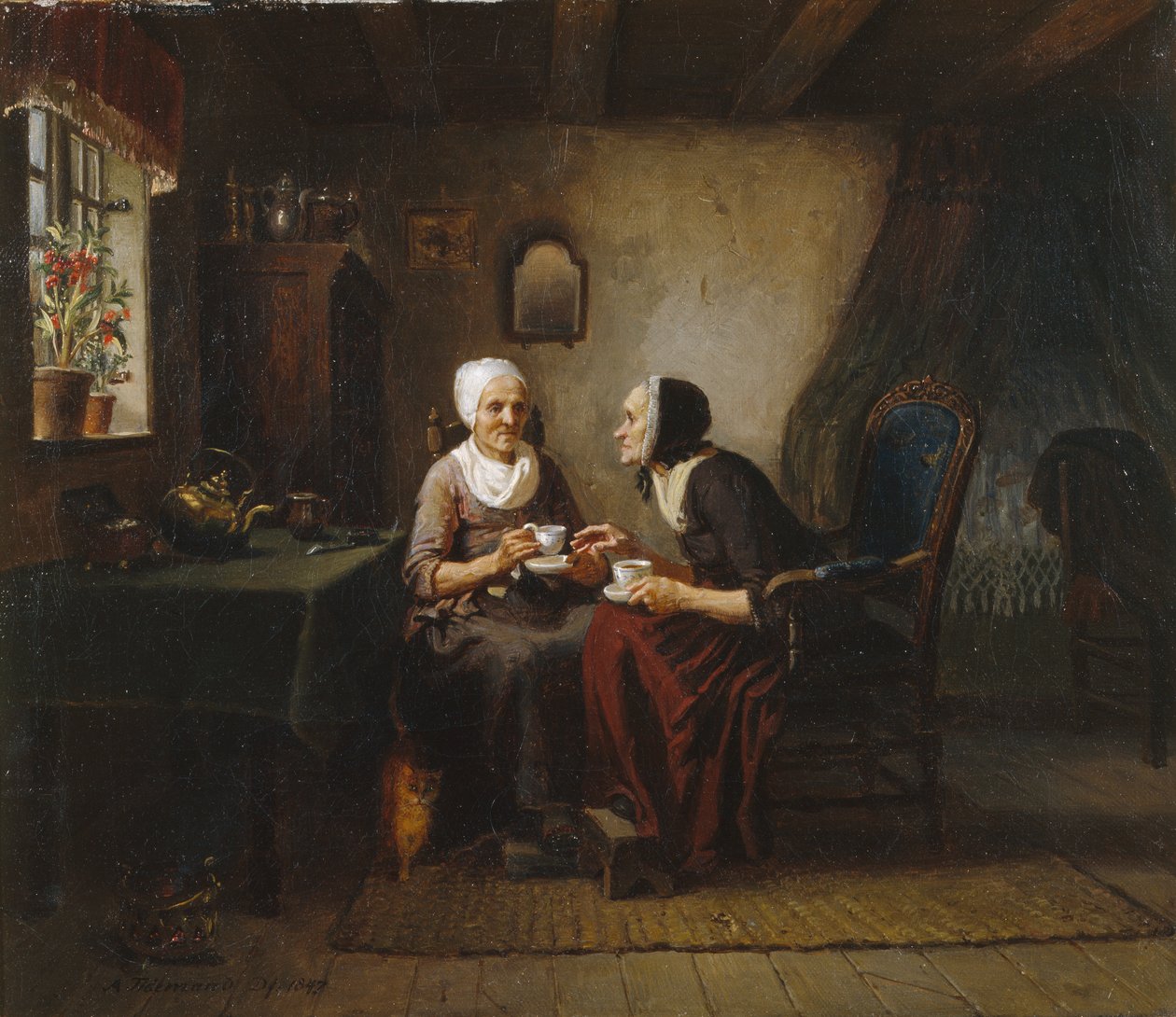 Les sœurs du café - Adolph Tidemand