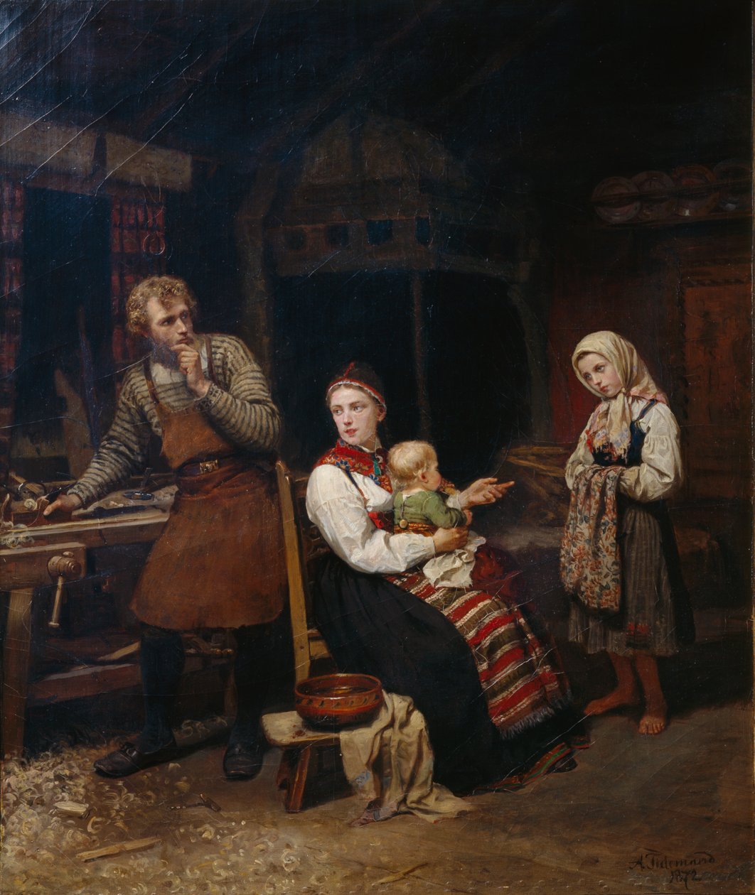 Les orphelins - Adolph Tidemand