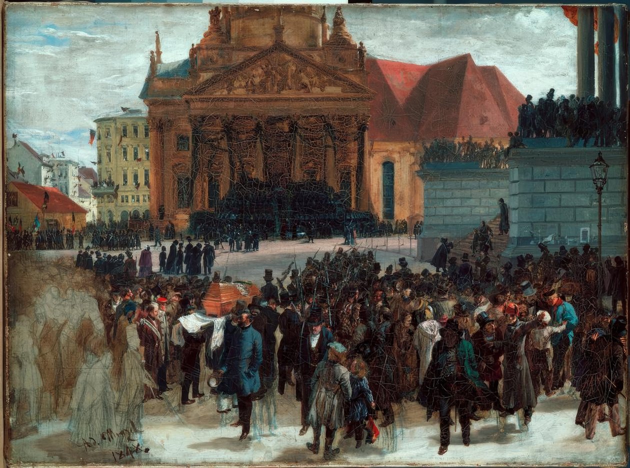 Exposition des morts de mars - Adolph Menzel