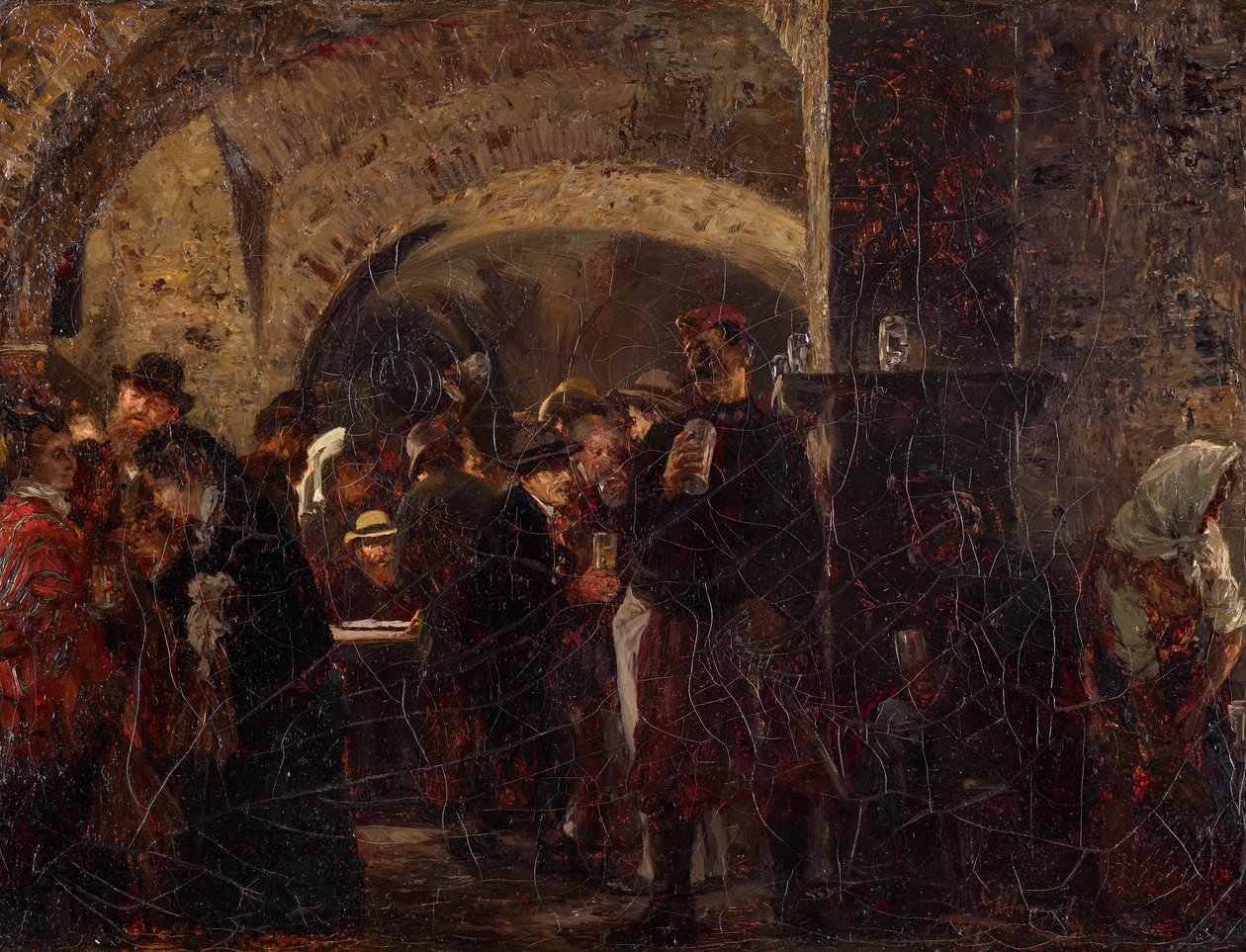La cave Esterházy à Vienne - Adolph Menzel