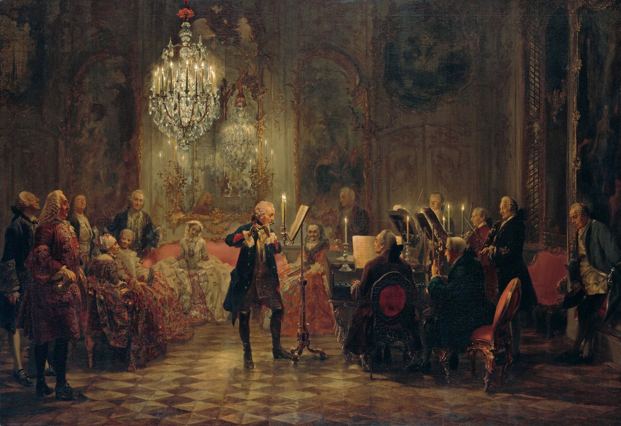 Concert de flûte de Frédéric le Grand à Sanssouci - Adolph Menzel
